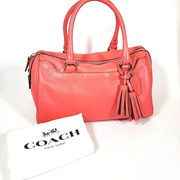Coach Coral Bowler Hand Bag With Dust Bag - Picture 16 of 16